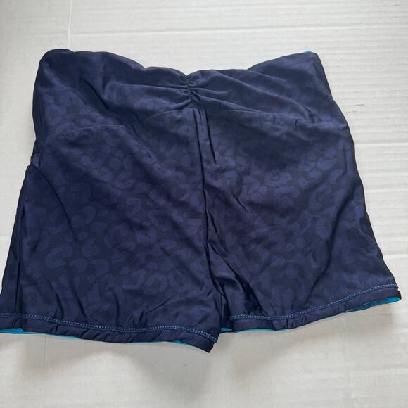 Citrus Reversible Swim Booty Shorts Size XS NWT Blue Shirred Ruched - Picture 6 of 8